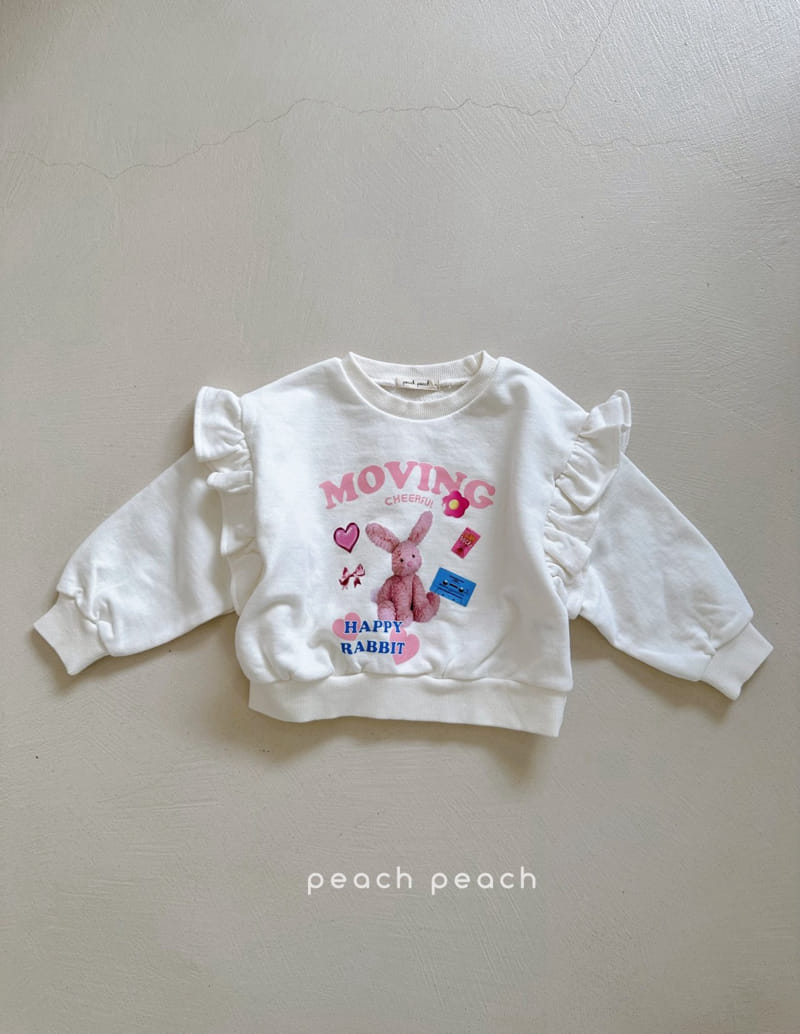 Peach-peach - Korean Children Fashion - #toddlerclothing - Happy Sweatshirt - 2