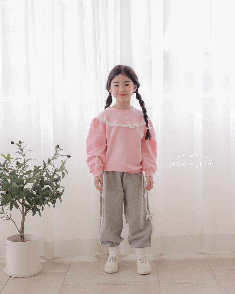 Petit & Petit - Korean Children Fashion - #childofig - Heart Embroidery Sweatshirt - 8