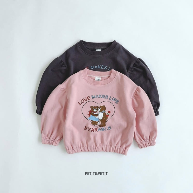 Petit & Petit - Korean Children Fashion - #childofig - Lovely Bear Sweatshirt - 4