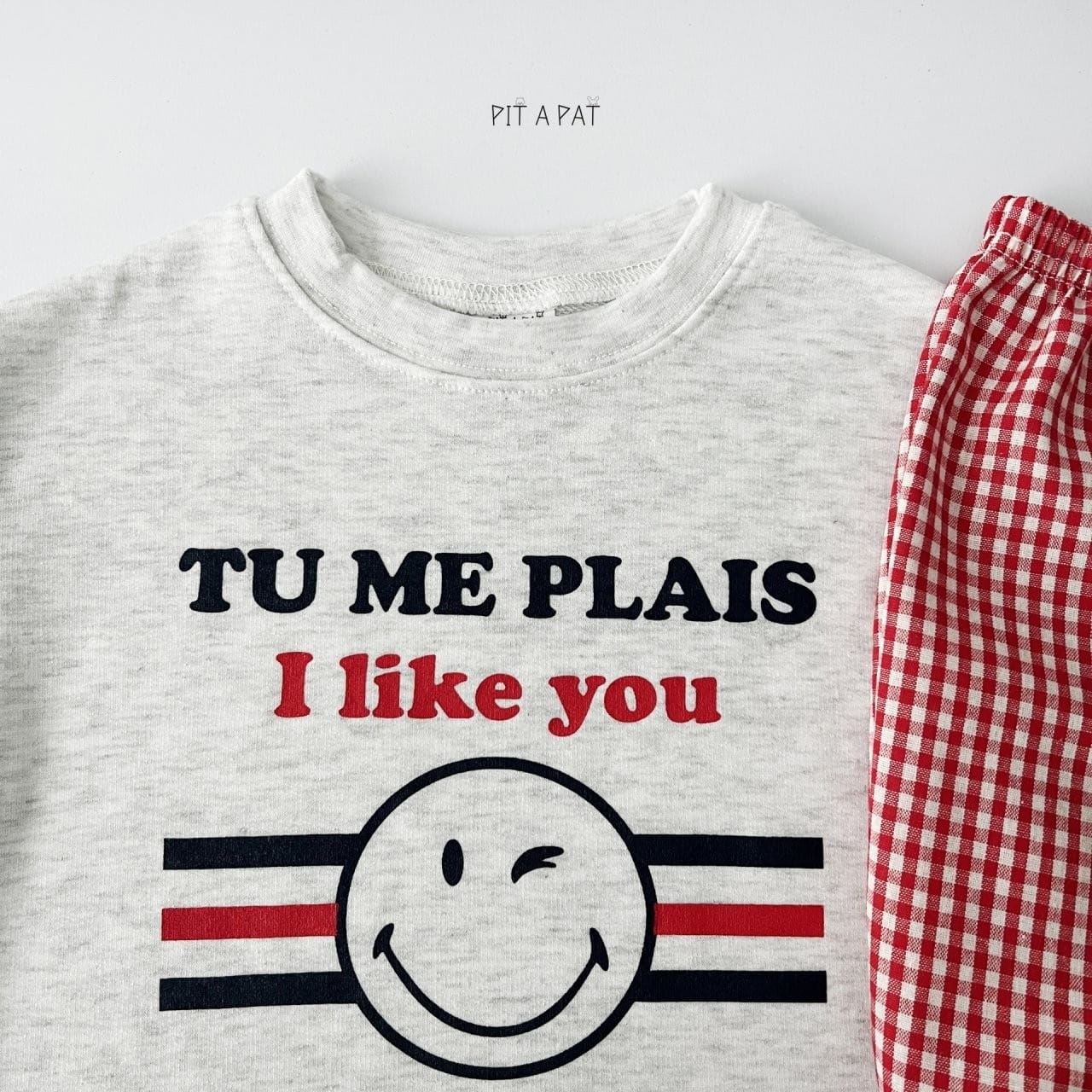 Pitapat - Korean Children Fashion - #magicofchildhood - I Like You Top Bottom Set - 11