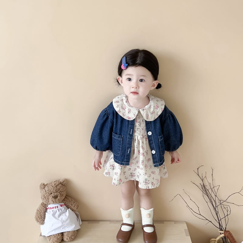 Reve Kid - Korean Baby Fashion - #babyclothing - Flower One-Piece - 4