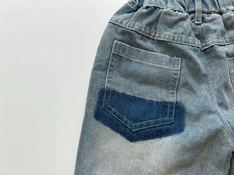 Reve - Korean Children Fashion - #childofig - Pocket Washing Denim Jeans - 2