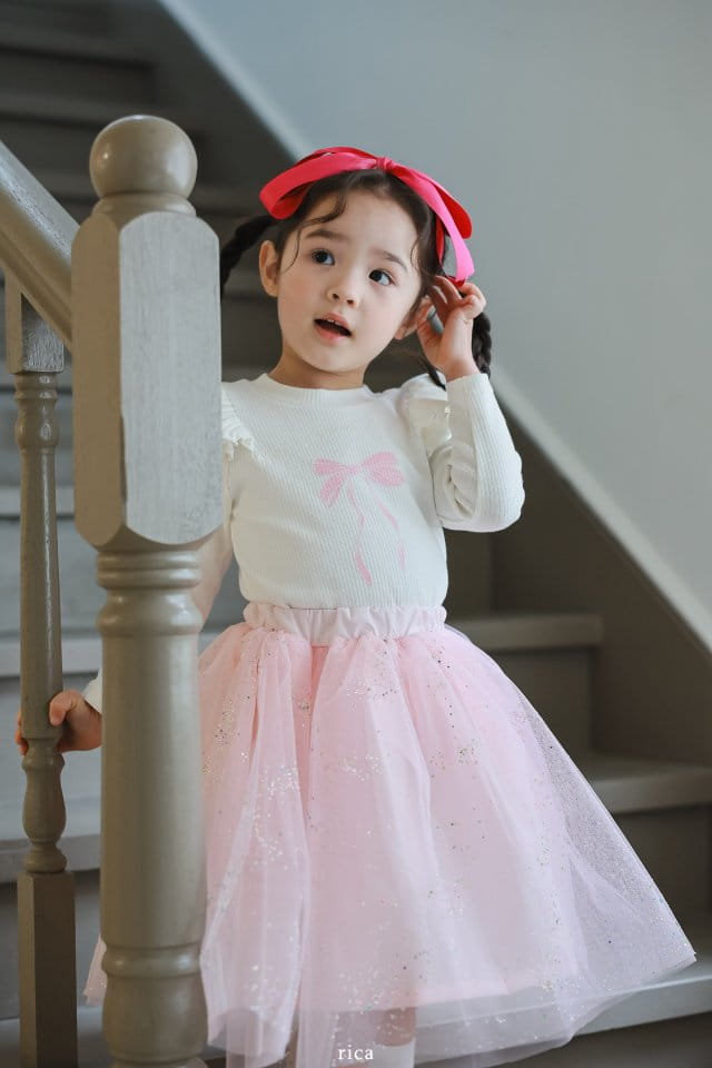 Rica - Korean Children Fashion - #designkidswear - Beads Sha Skirt Leggings - 6