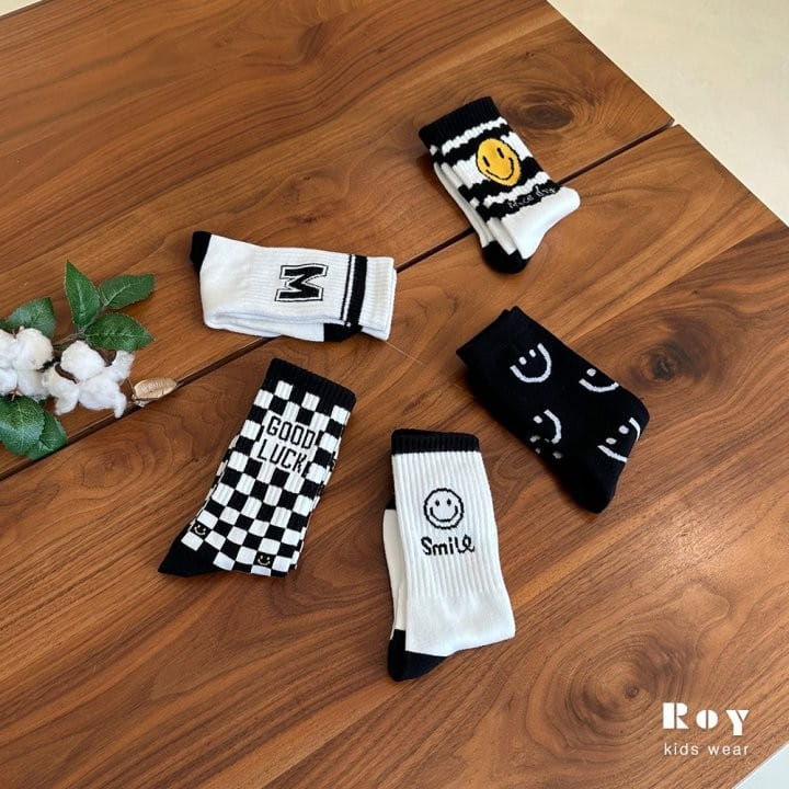 Roy - Korean Children Fashion - #minifashionista - White Black Socks - 10