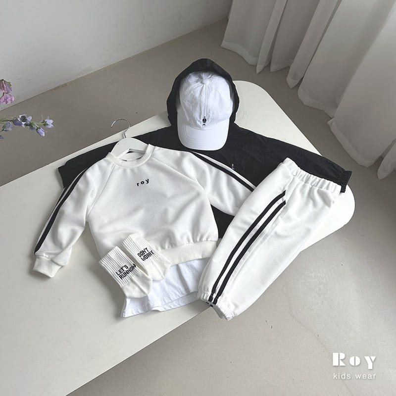 Roy - Korean Children Fashion - #minifashionista - Two Line Top Bottom Set - 4