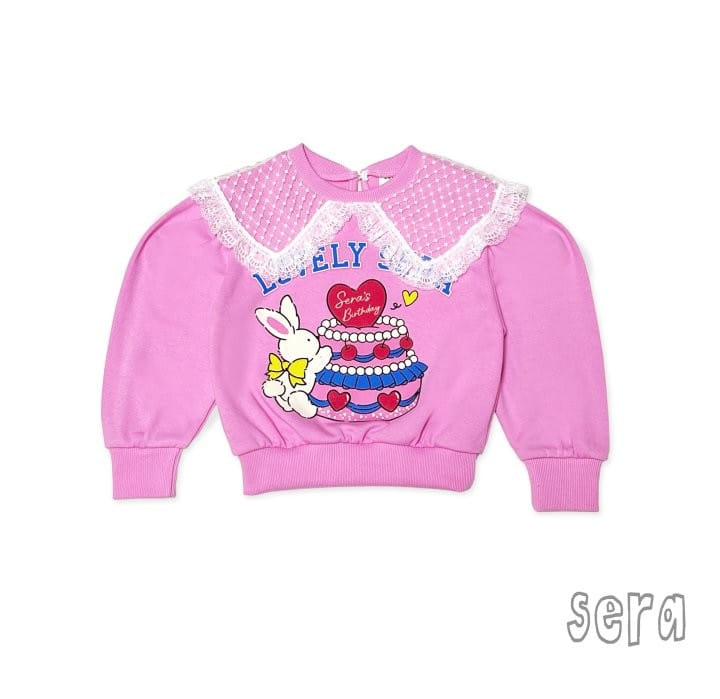 Sera - Korean Children Fashion - #Kfashion4kids - Lace Collar Cake Sweatshirt - 3