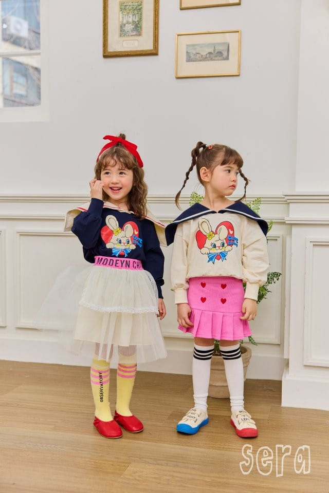 Sera - Korean Children Fashion - #childofig - Heart Collar Sweatshirt - 3