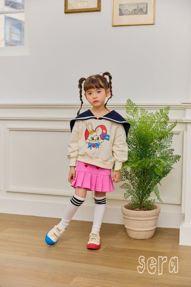 Sera - Korean Children Fashion - #childofig - Heart Collar Sweatshirt - 4