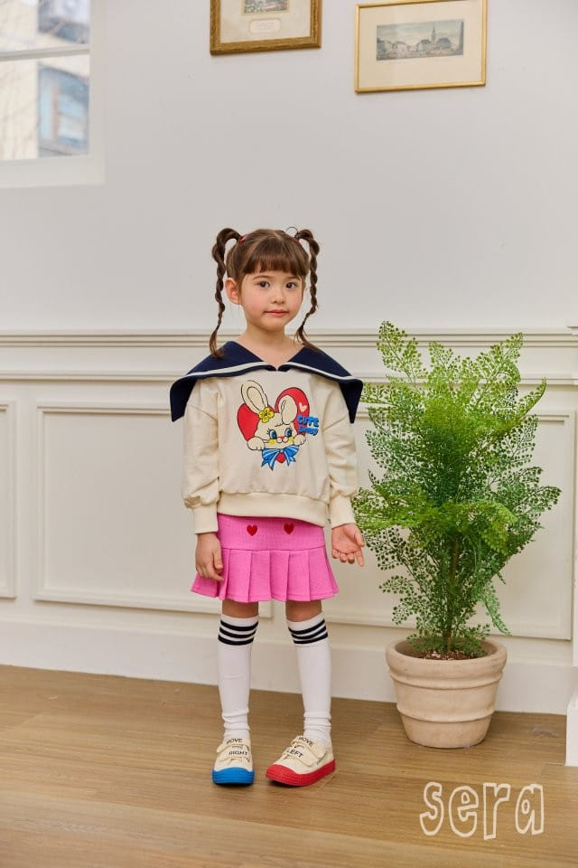 Sera - Korean Children Fashion - #designkidswear - Heart Collar Sweatshirt - 5