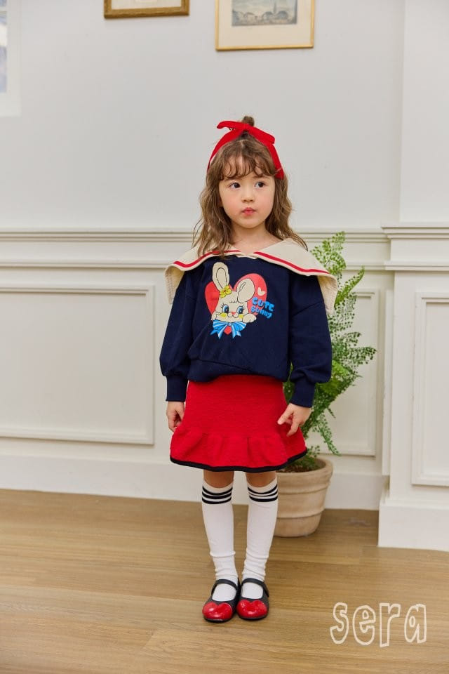 Sera - Korean Children Fashion - #fashionkids - Heart Collar Sweatshirt - 7