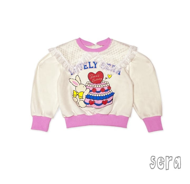 Sera - Korean Children Fashion - #kidzfashiontrend - Lace Collar Cake Sweatshirt - 2