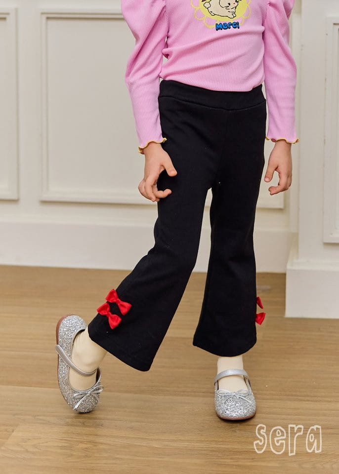 Sera - Korean Children Fashion - #kidzfashiontrend - Ribbon Boots Cut Pants