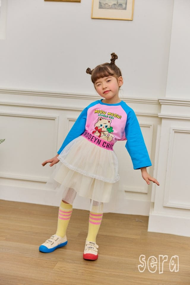 Sera - Korean Children Fashion - #kidzfashiontrend - Cat Raglan Sweatshirt - 7