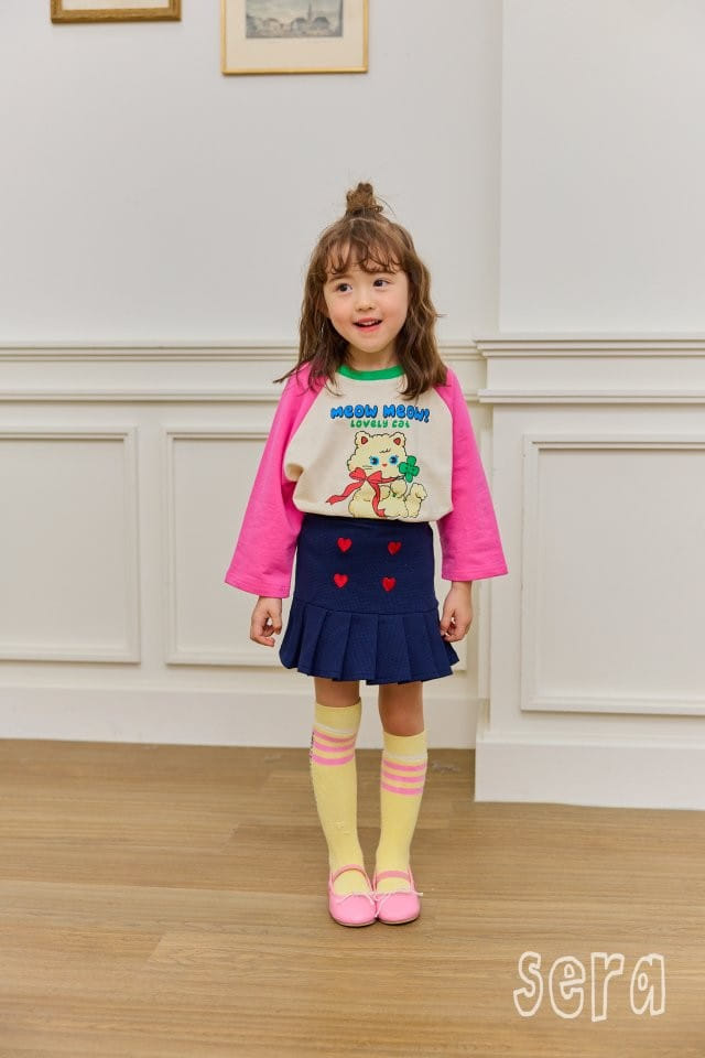 Sera - Korean Children Fashion - #littlefashionista - Cat Raglan Sweatshirt - 9