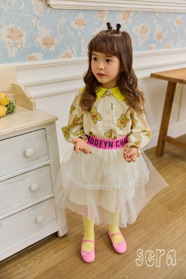 Sera - Korean Children Fashion - #todddlerfashion - Bear Blouse - 10