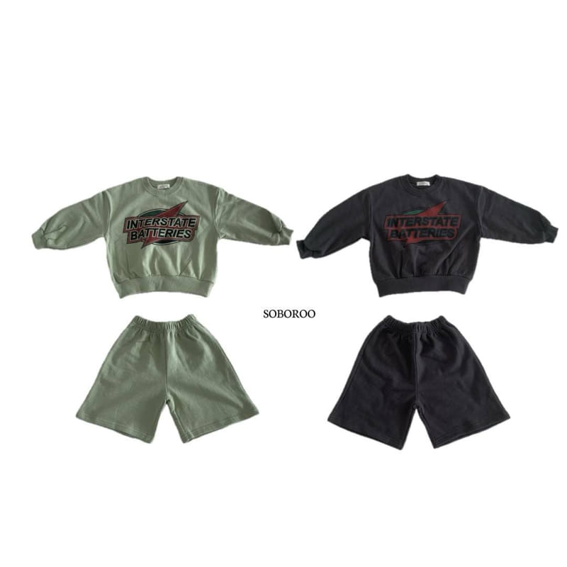 Soboroo - Korean Children Fashion - #discoveringself - Battery Top Bottom Set