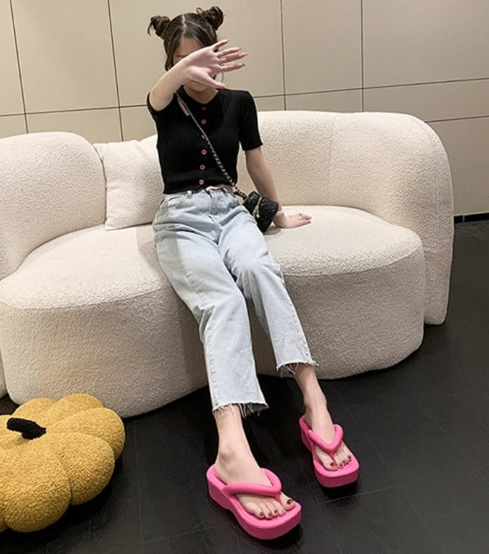 Ssangpa - Korean Women Fashion - #momslook - JH 1303 Slipper & Sandals - 7