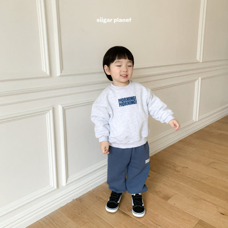 Sugar Planet - Korean Children Fashion - #childofig - Good Morning Top Bottom Set - 4