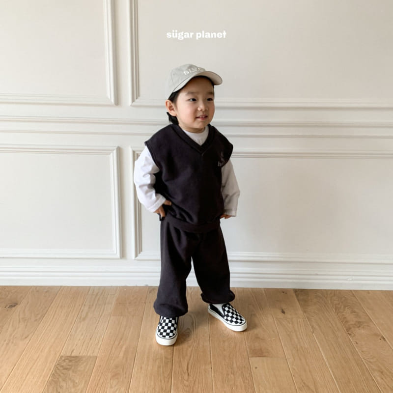 Sugar Planet - Korean Children Fashion - #discoveringself - Hi Hey Vest Top Bottom Set - 3