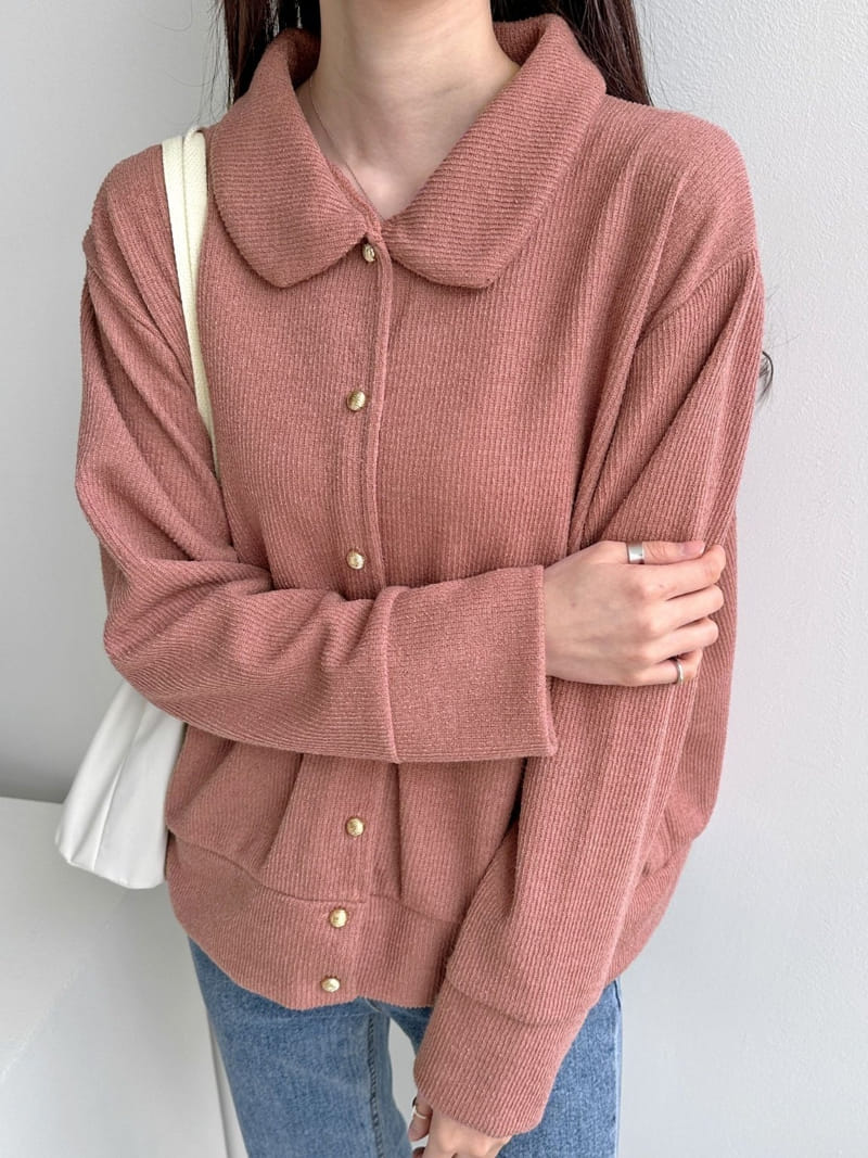 Theggllim - Korean Women Fashion - #momslook - Circle Collar Cardigan 