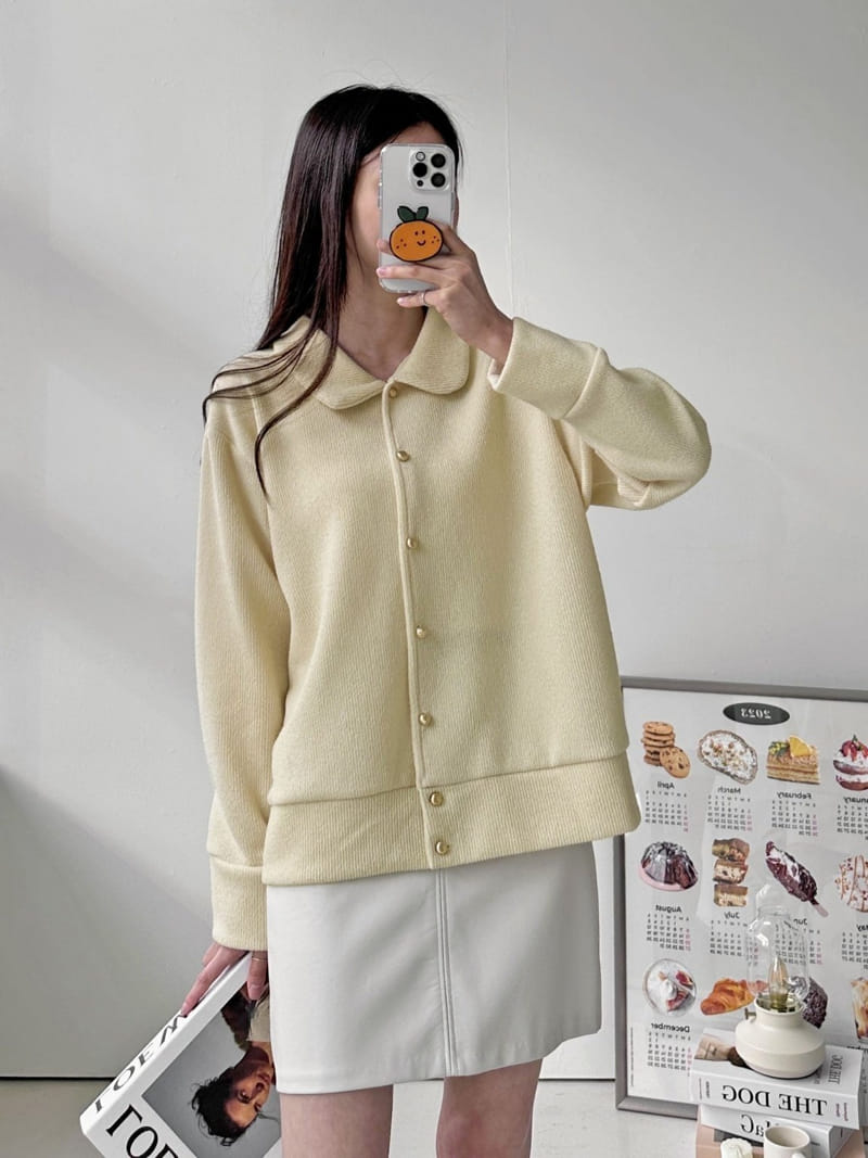 Theggllim - Korean Women Fashion - #womensfashion - Circle Collar Cardigan  - 6