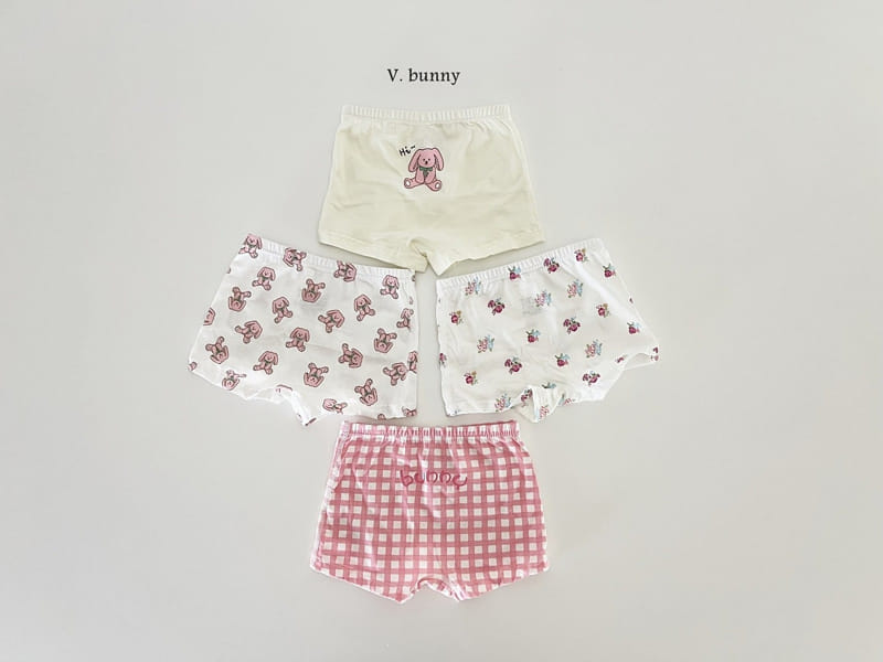 V Bunny - Korean Children Fashion - #Kfashion4kids - Check Bunny Underwear - 10