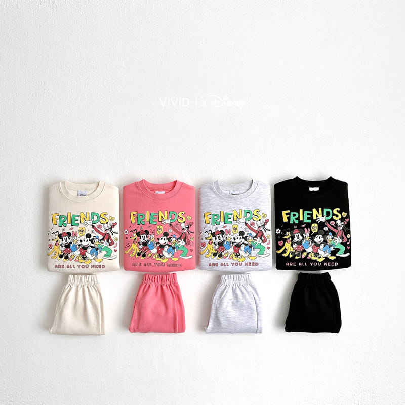 Vivid I - Korean Children Fashion - #Kfashion4kids - D Friends Top Bottom Set