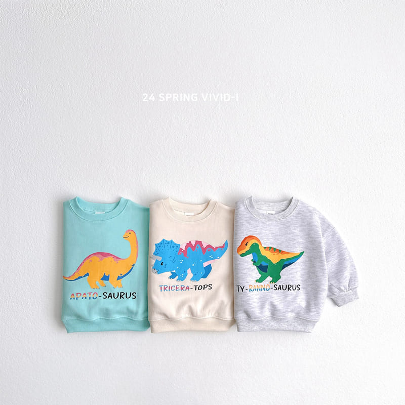 Vivid I - Korean Children Fashion - #childofig - Painting Dino Sweatshirt