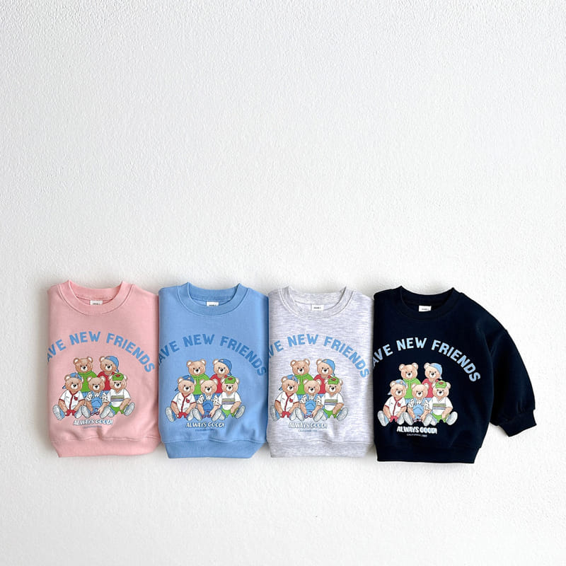 Vivid I - Korean Children Fashion - #childrensboutique - Bear Friends Top Bottom Set - 2