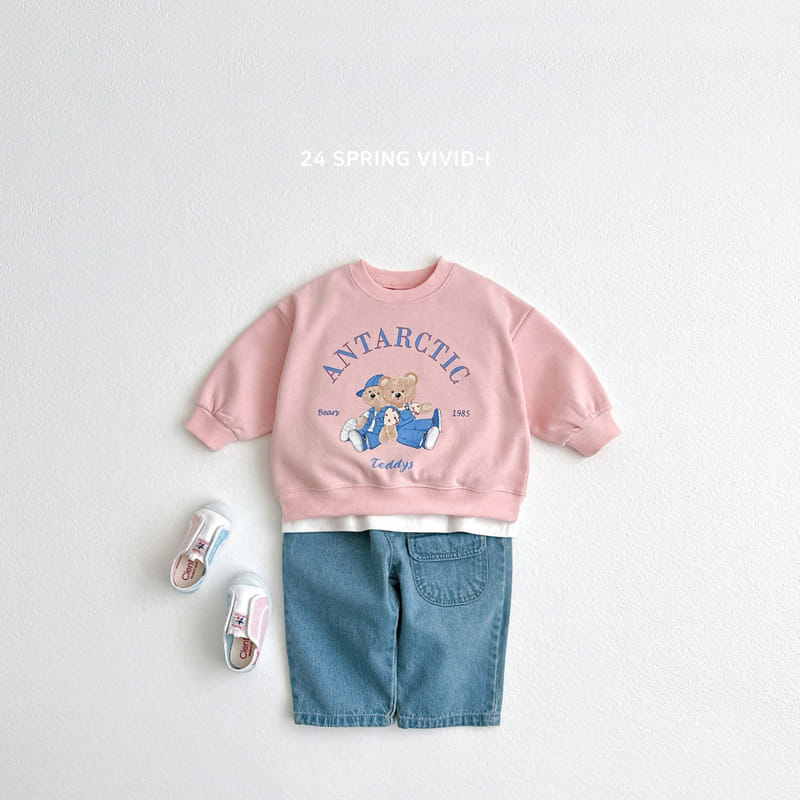 Vivid I - Korean Children Fashion - #childrensboutique - Denim Dungarees Sweatshirt - 8