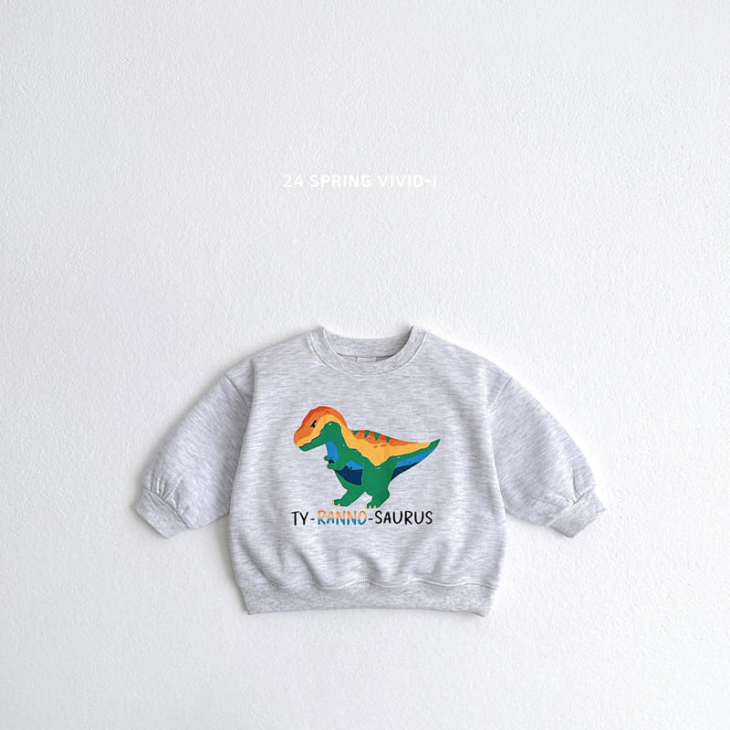 Vivid I - Korean Children Fashion - #designkidswear - Painting Dino Sweatshirt - 4