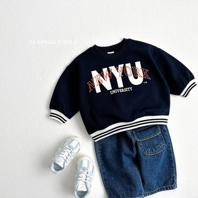 Vivid I - Korean Children Fashion - #discoveringself - New York Banding Sweatshirt - 3