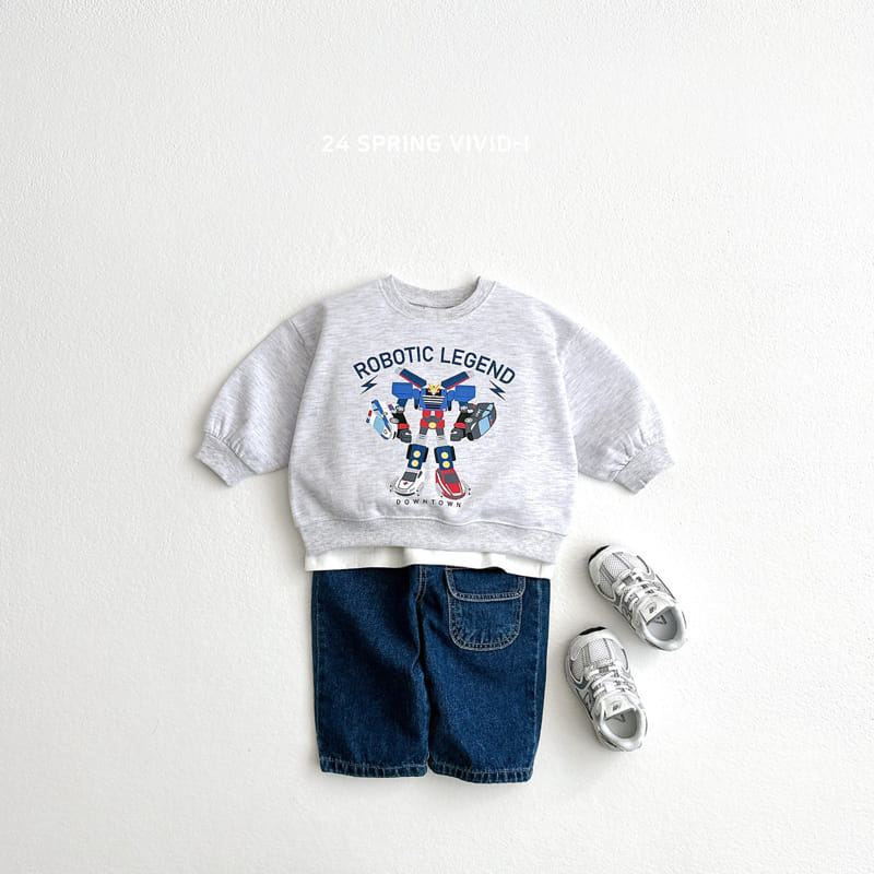 Vivid I - Korean Children Fashion - #kidsshorts - Transformation Robot Sweatshirt - 3