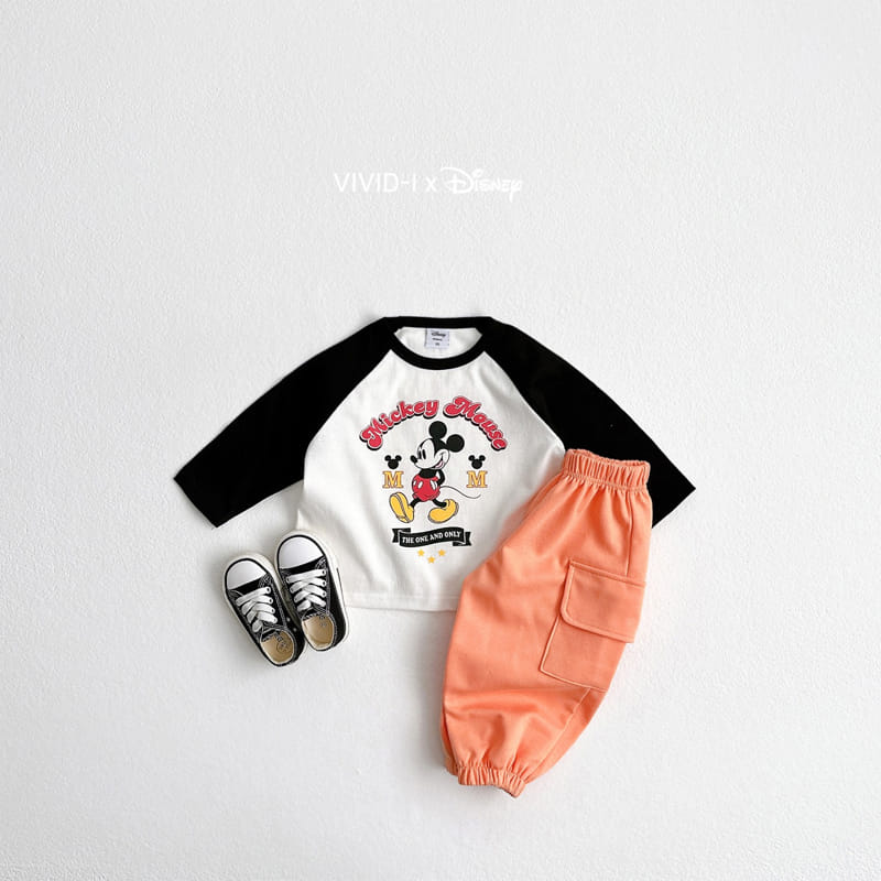 Vivid I - Korean Children Fashion - #kidsshorts - D Color Raglan Tee - 5