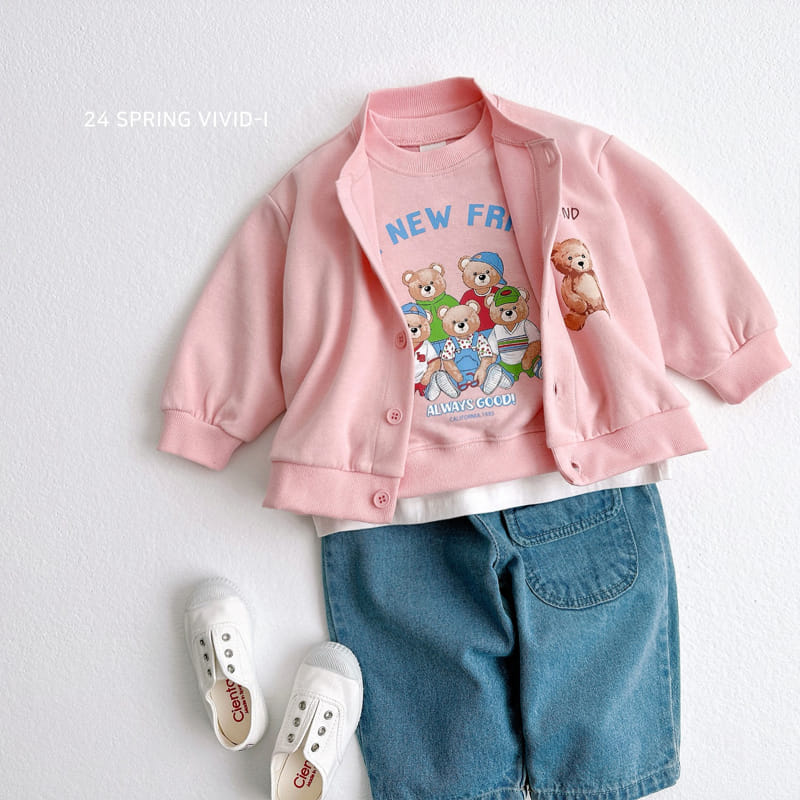 Vivid I - Korean Children Fashion - #kidzfashiontrend - Bear Friends Top Bottom Set - 8