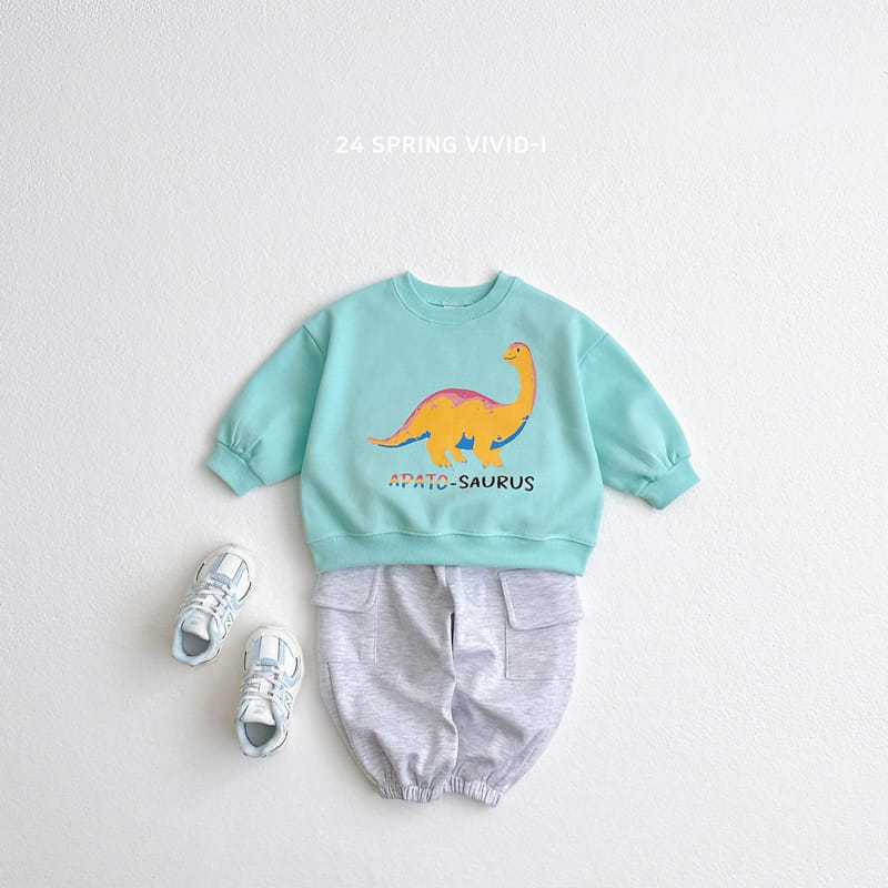 Vivid I - Korean Children Fashion - #kidzfashiontrend - Painting Dino Sweatshirt - 8