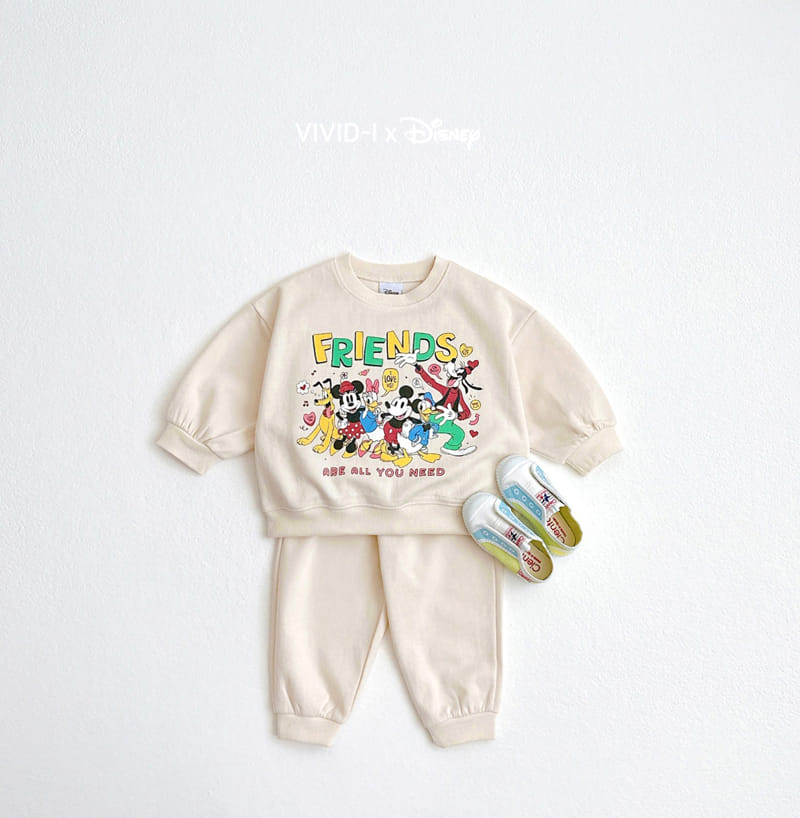 Vivid I - Korean Children Fashion - #littlefashionista - D Friends Top Bottom Set - 2