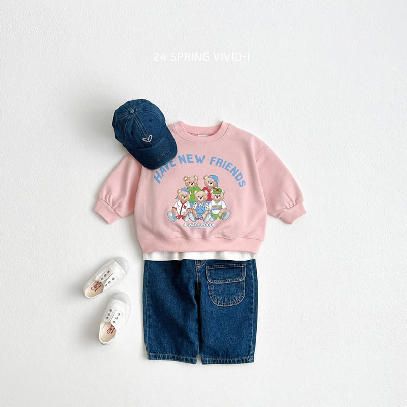 Vivid I - Korean Children Fashion - #littlefashionista - Bear Friends Top Bottom Set - 10