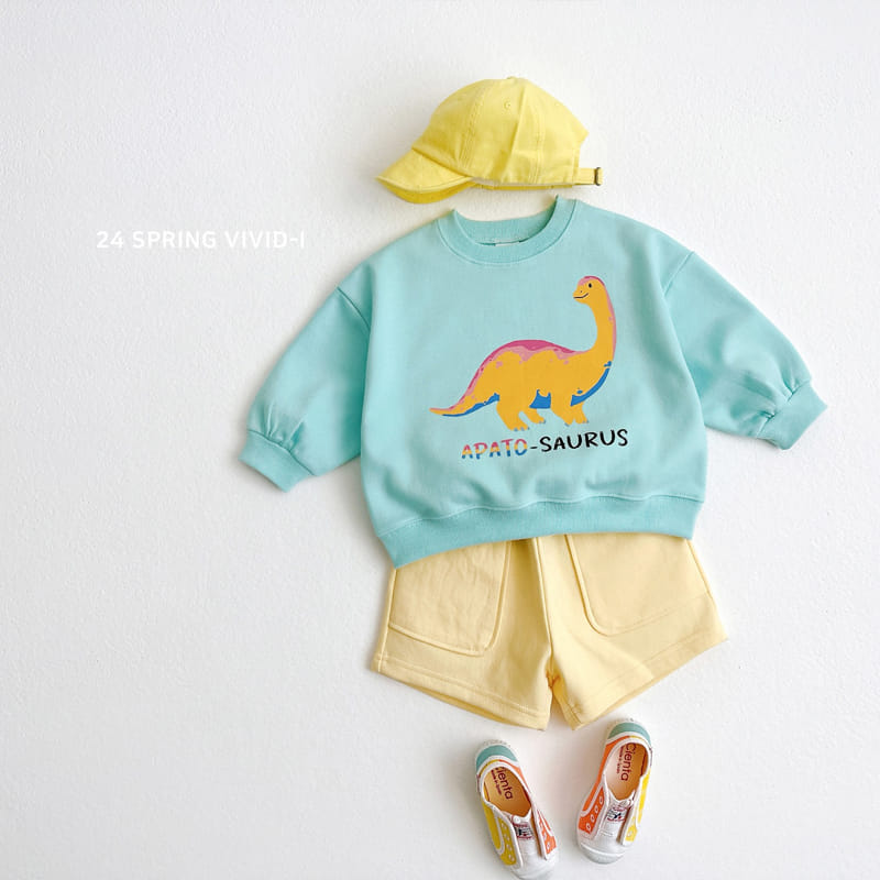 Vivid I - Korean Children Fashion - #littlefashionista - Painting Dino Sweatshirt - 10