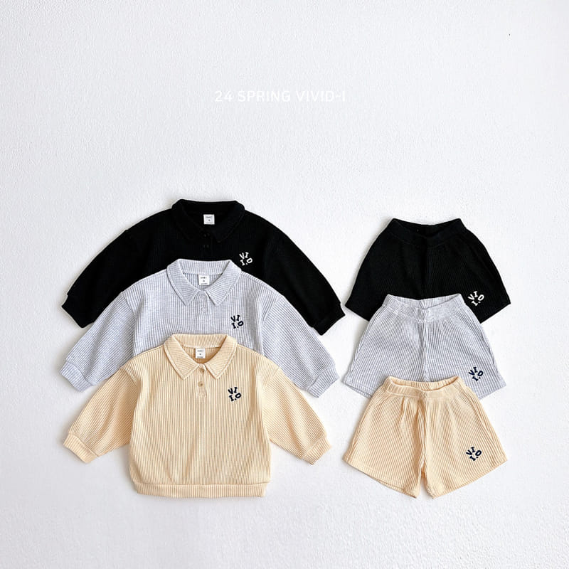 Vivid I - Korean Children Fashion - #magicofchildhood - D Shorts Top Bottom Set