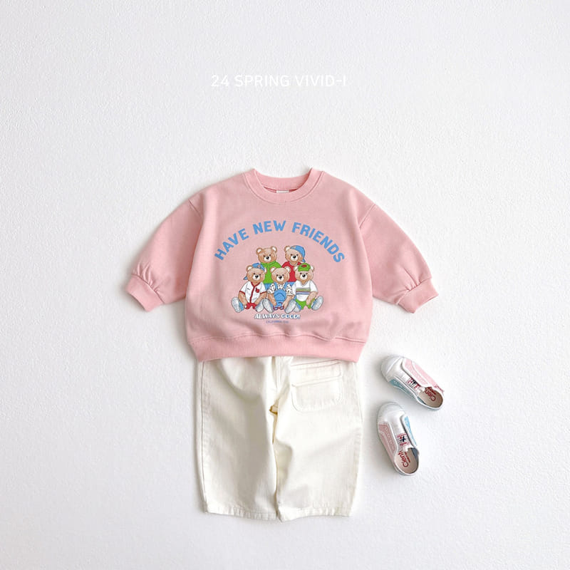 Vivid I - Korean Children Fashion - #magicofchildhood - Bear Friends Top Bottom Set - 11