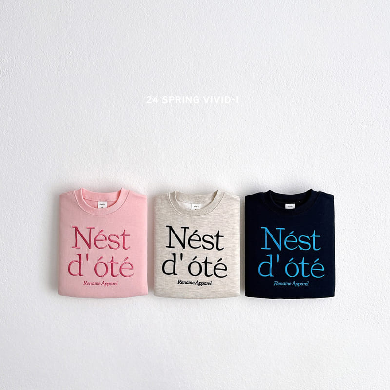 Vivid I - Korean Children Fashion - #stylishchildhood - Nest Embroidery Sweatshirt