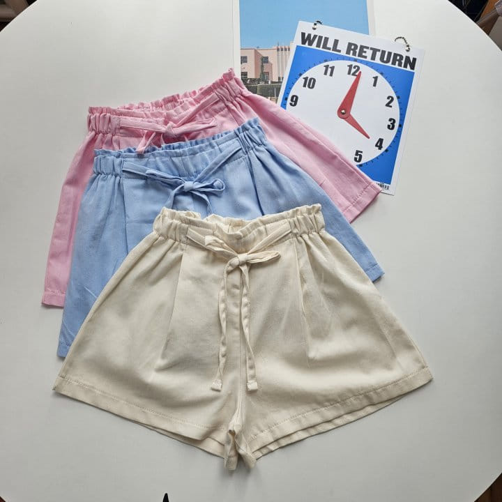 1St Blue - Korean Children Fashion - #Kfashion4kids - Ribbon String Shorts  - 7