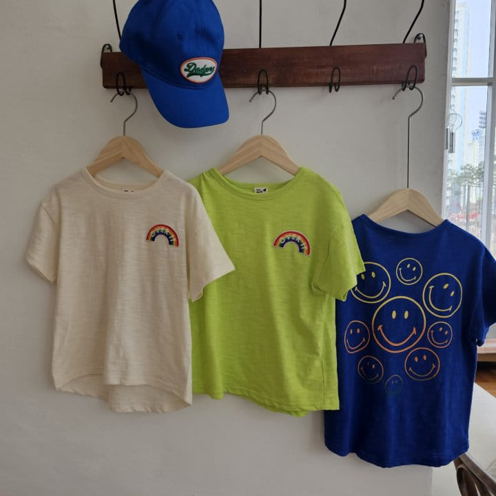 1St Blue - Korean Children Fashion - #childrensboutique - Rainbow Smile Tee  - 9