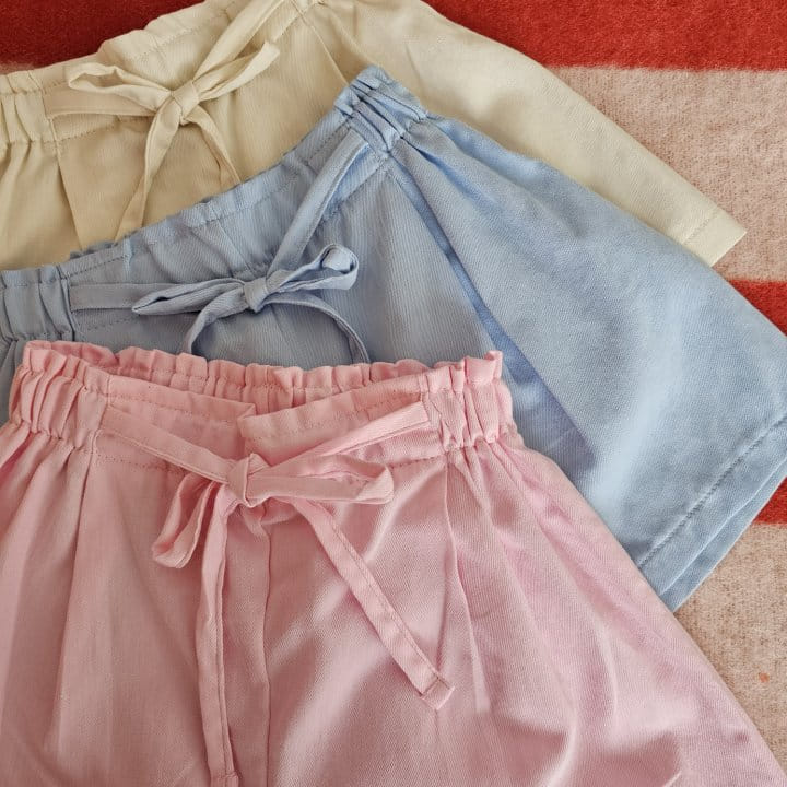 1St Blue - Korean Children Fashion - #littlefashionista - Ribbon String Shorts  - 8