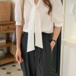 Blanc Tie Blouse