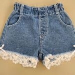 Lace Denim Shorts