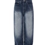 1175 Silver Pearl Wide Denim Pants