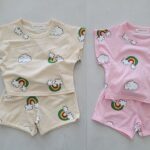 Rainbow Cloud Top Bottom Set