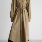 Trench Belted Detail Button Down Maxi Shirt Dress